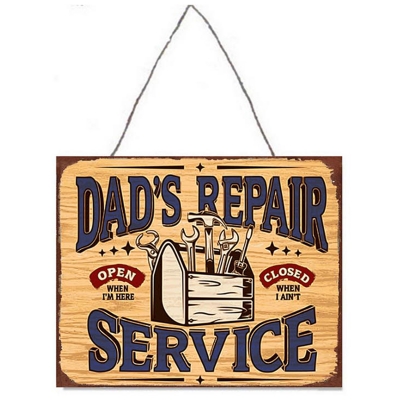 DAD/'S GARAGE SERVICE /& REPAIR SON DAUGHTER CAR WORKSHOP METAL PLAQUE SIGN B266